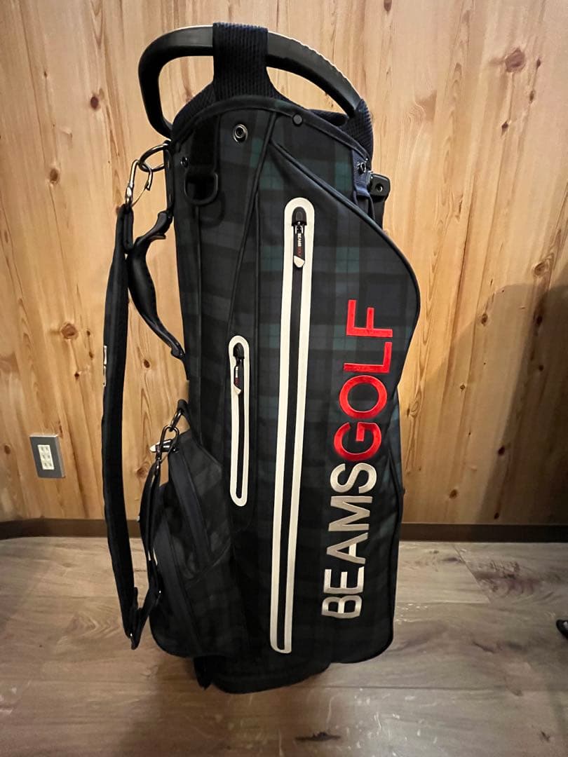 BEAMS GOLF チェック柄キャディバッグ