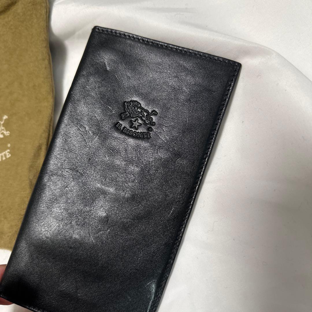 IL BISONTE(イルビゾンテ) ロングウォレット　イタリア製　BK