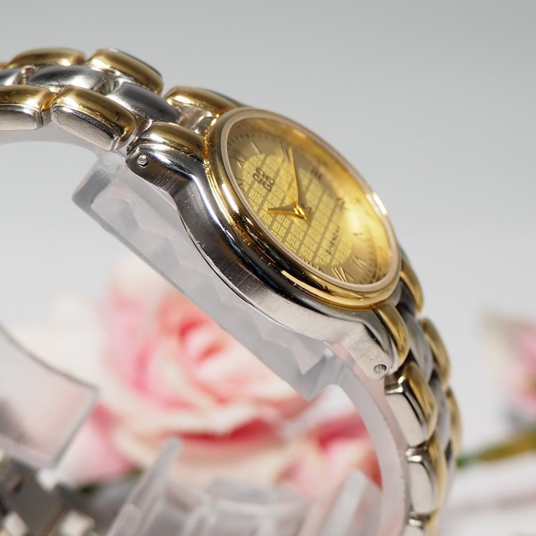 ジバンシイ GIVENCHY コンビ ゴールド文字盤 レディース腕時計 F403