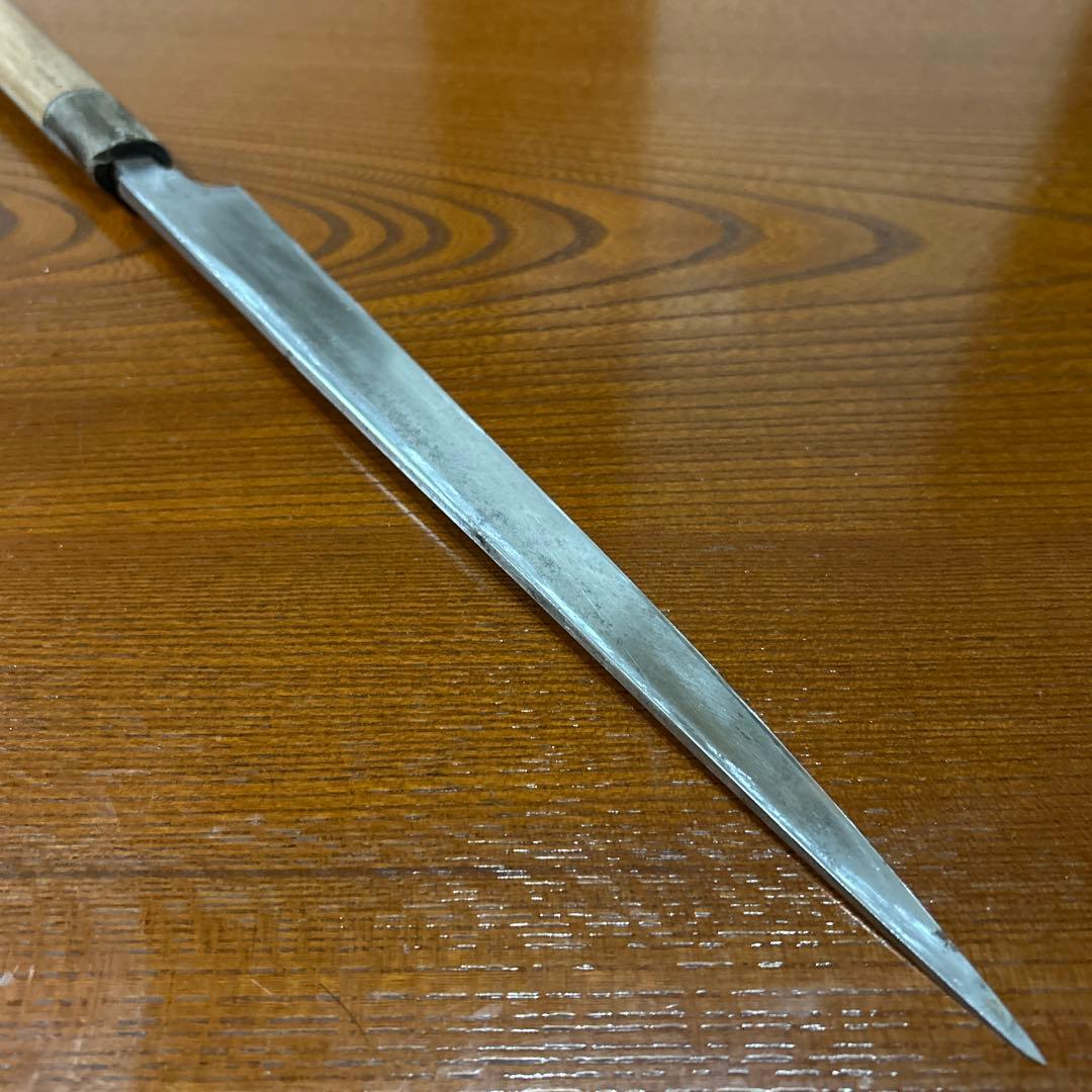 刺身包丁 正本作 全長40,5cm刃24,5cm厚約4mm★送料無料★水牛柄付