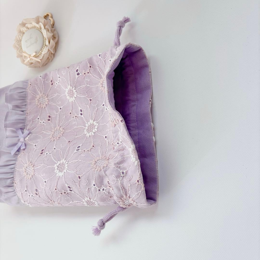 りいmama♡様　レッスンバッグ　上履き袋　体操着袋　ヌビ　ハート　キルト