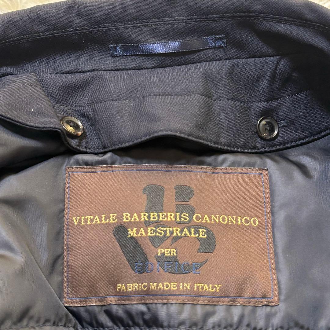 極美品 EDIFICE イタリア生地カノニコ チェスターコート ライナー付48