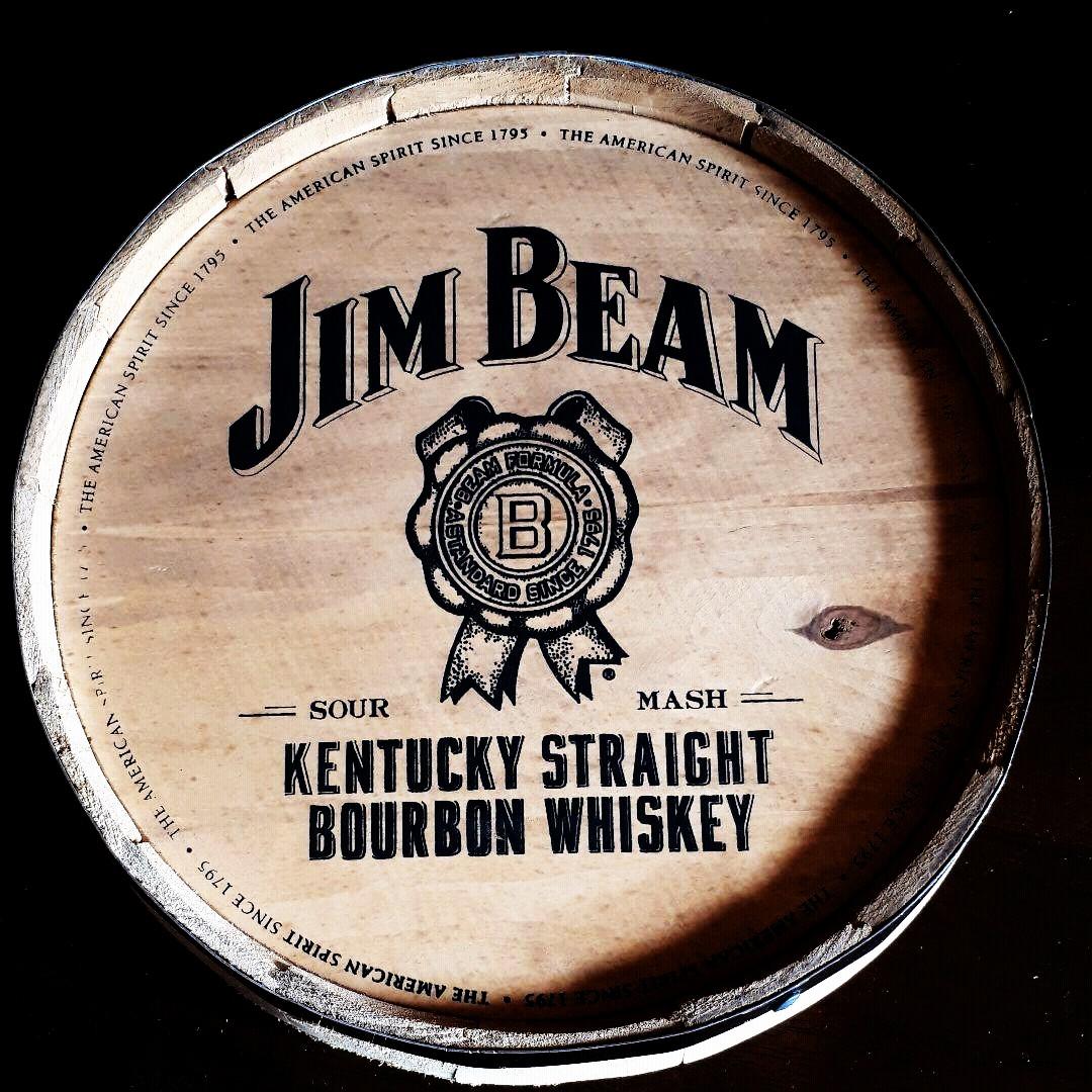 ジムビーム　バレルヘッド　ディスプレイ　壁掛け　JIMBEAM　木製　酒樽