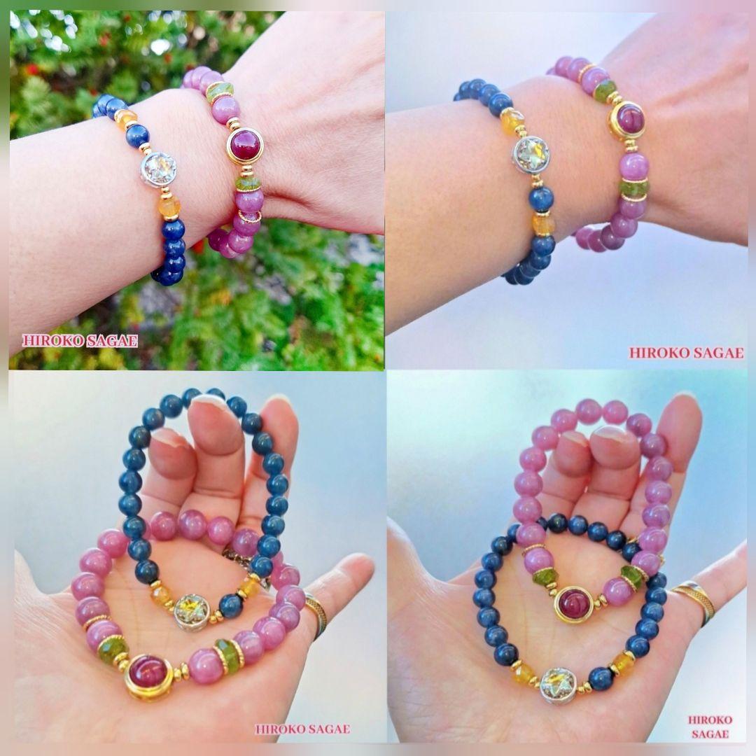 ルビー ペンダントトップ ピンクサファイア ペリドット ブレスレット