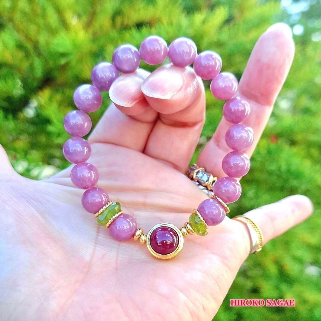 ルビー ペンダントトップ ピンクサファイア ペリドット ブレスレット