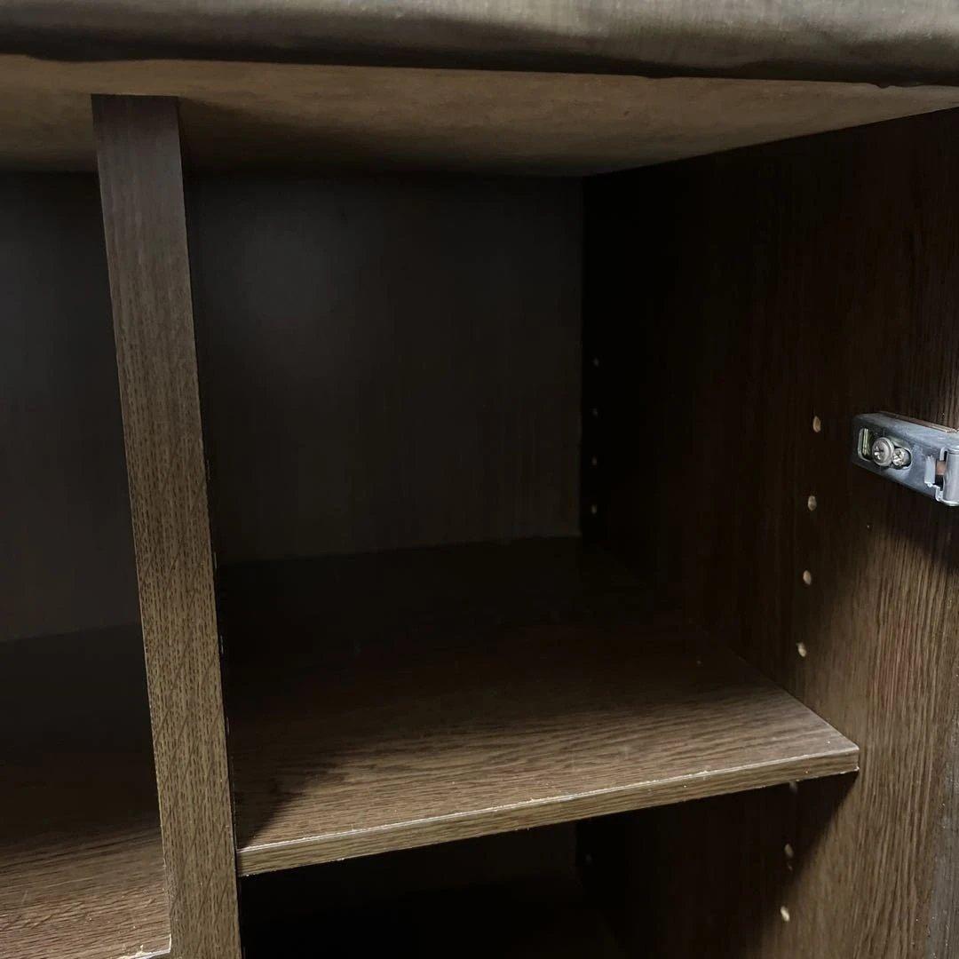 昭和レトロ　ユーアイ家具 下駄箱 シューズボックス ミラー付