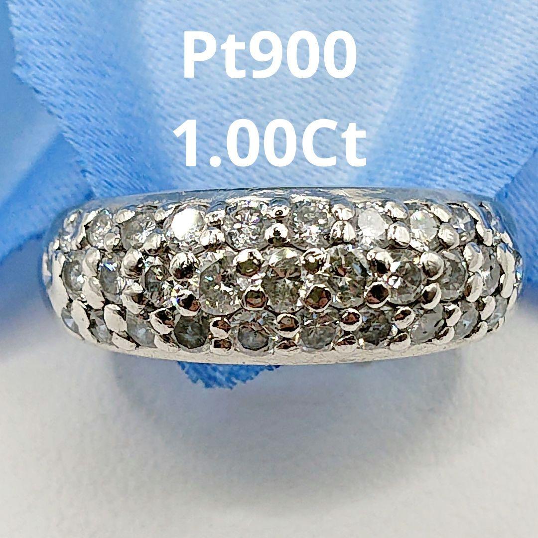 リリコ様1カラット パヴェリング 天然ダイヤモンドリング アンティークPt900