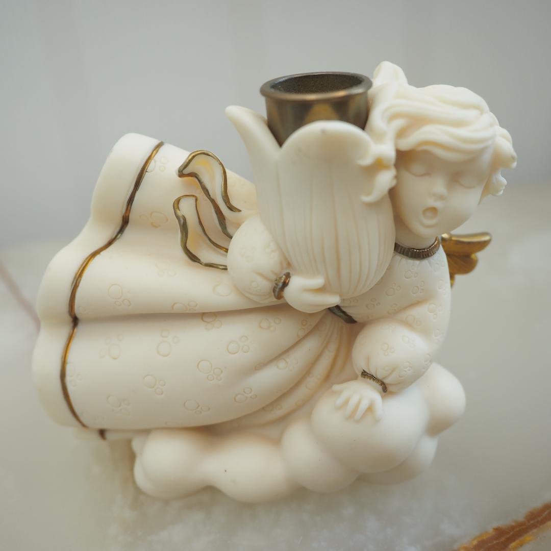 イタリア製　エンジェルキャンドルスタンド　３人セット　新品・送料無料