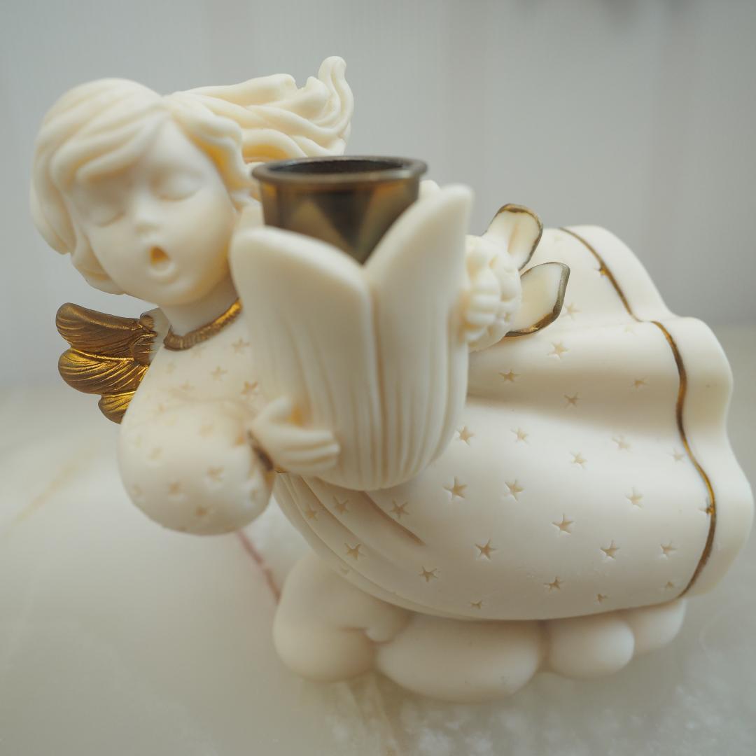 イタリア製　エンジェルキャンドルスタンド　３人セット　新品・送料無料