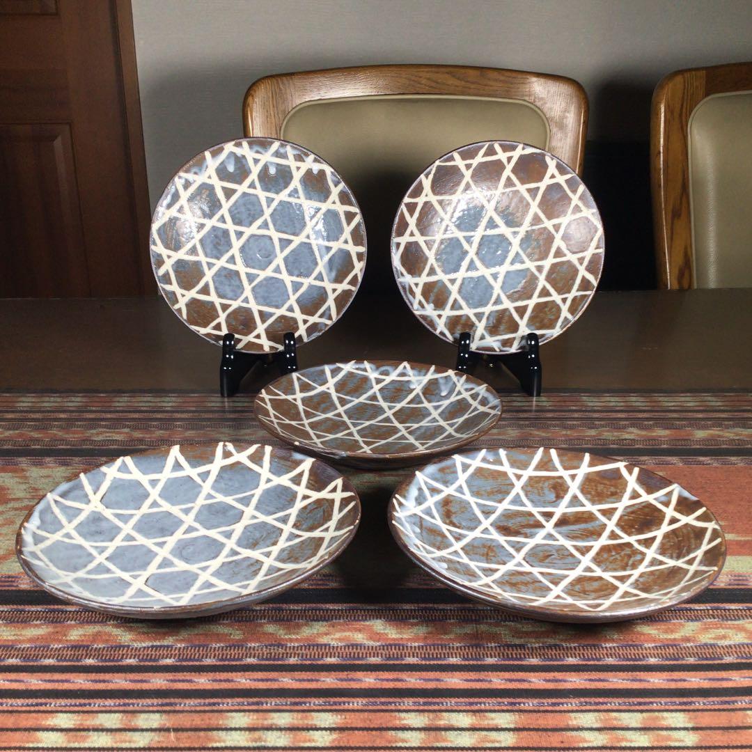 『冬うー特価』　中村東洸　六代目　中皿　5種5枚