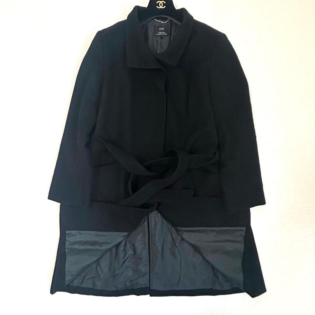 希少2XL✨️23区 カシミヤ100%ビーバーチェスターコート 女優襟 ベルト有