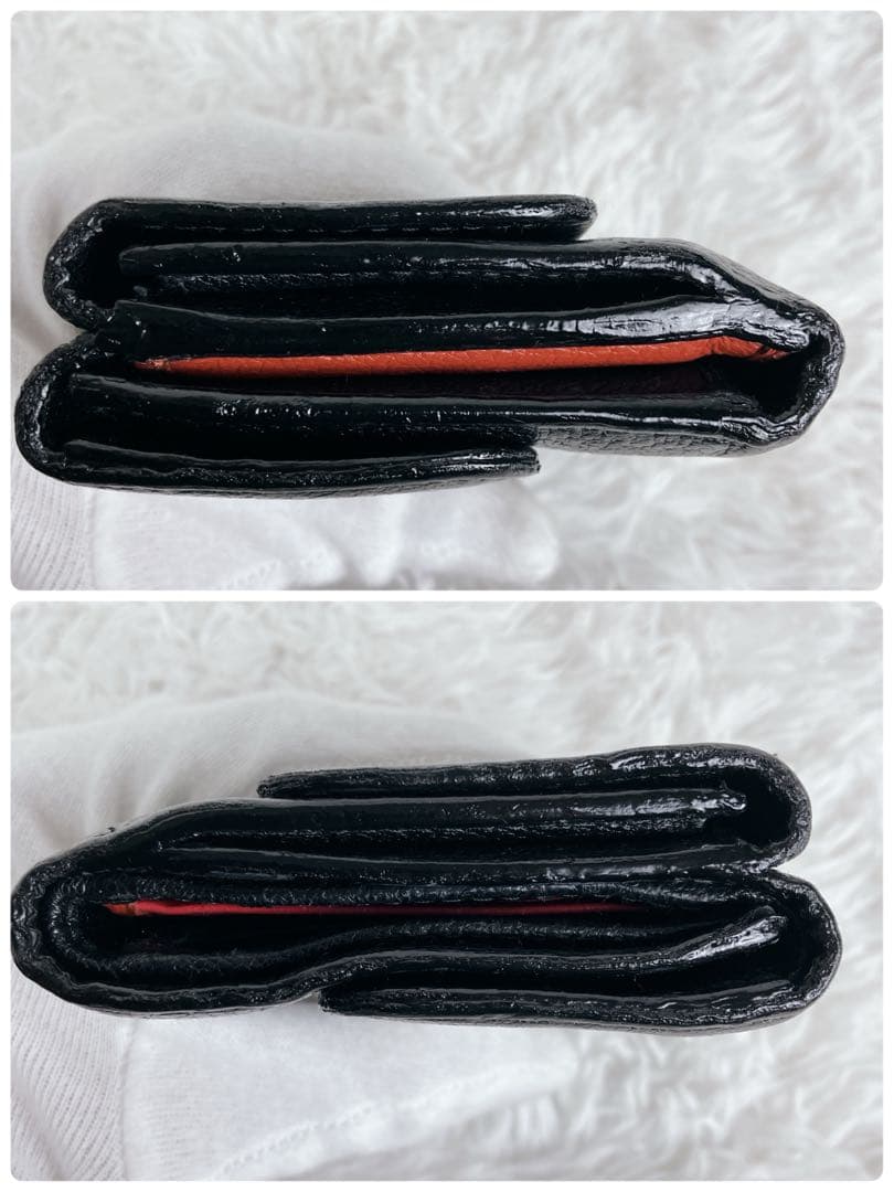 ミュウミュウ 折り財布 5ML014バイカラー マドラスレザー ブラック 黒