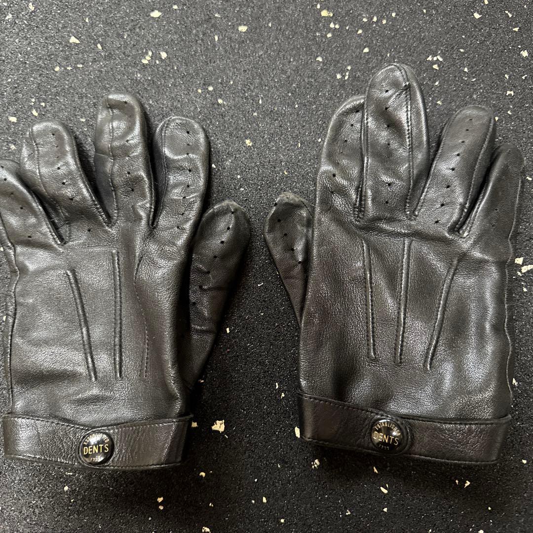 DENTS ブラック レザー グローブ　スペクターモデル