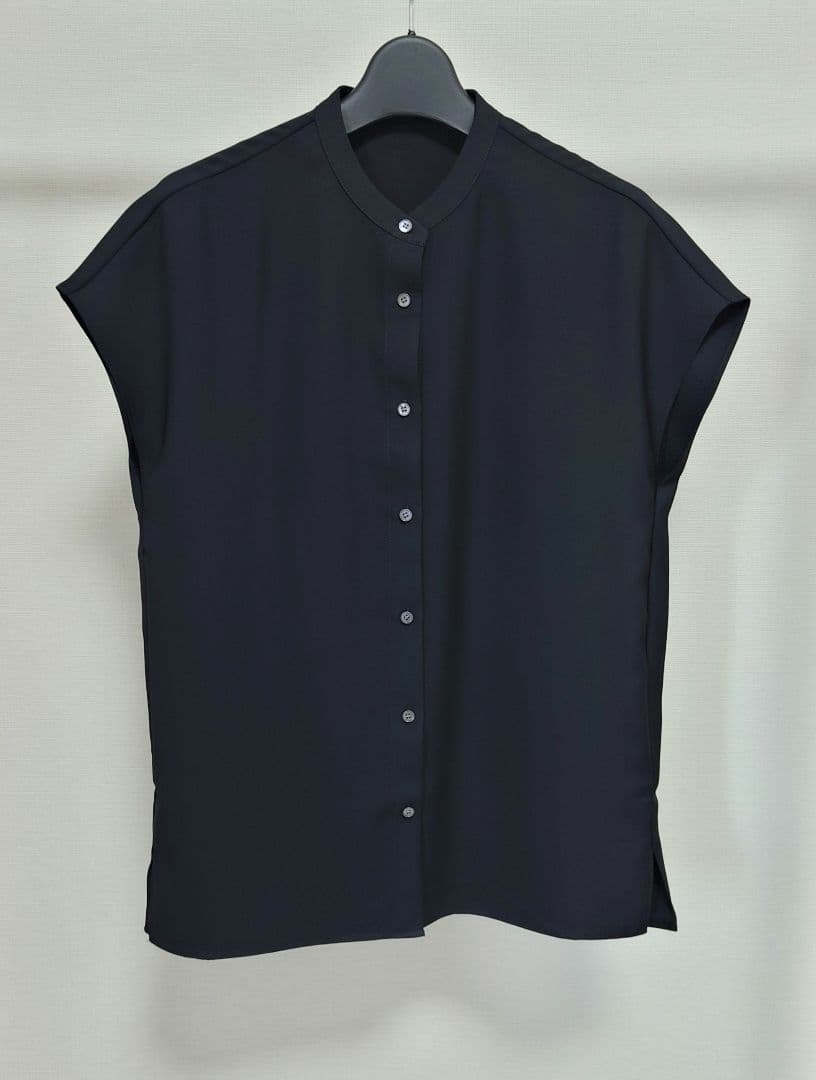 theory luxe 23SS バンドカラー ウォッシャブル ブラウス