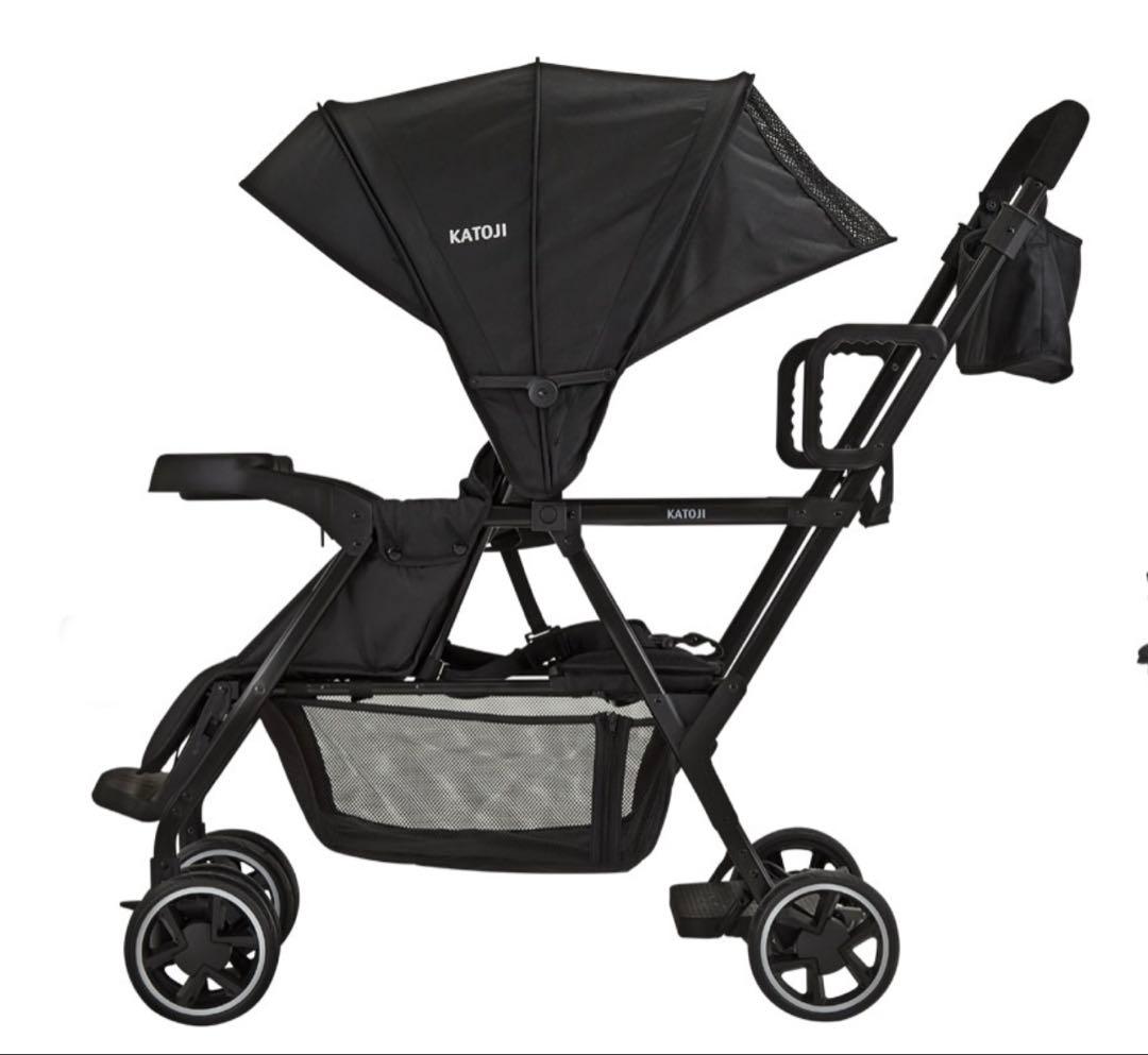 ※値下げ※【極美品】カトージ ベビーカー 二人でゴー【直営店限定カラー】ブラック