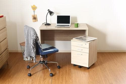 【新品・送料無料】デスク２点セット　ホワイトオーク