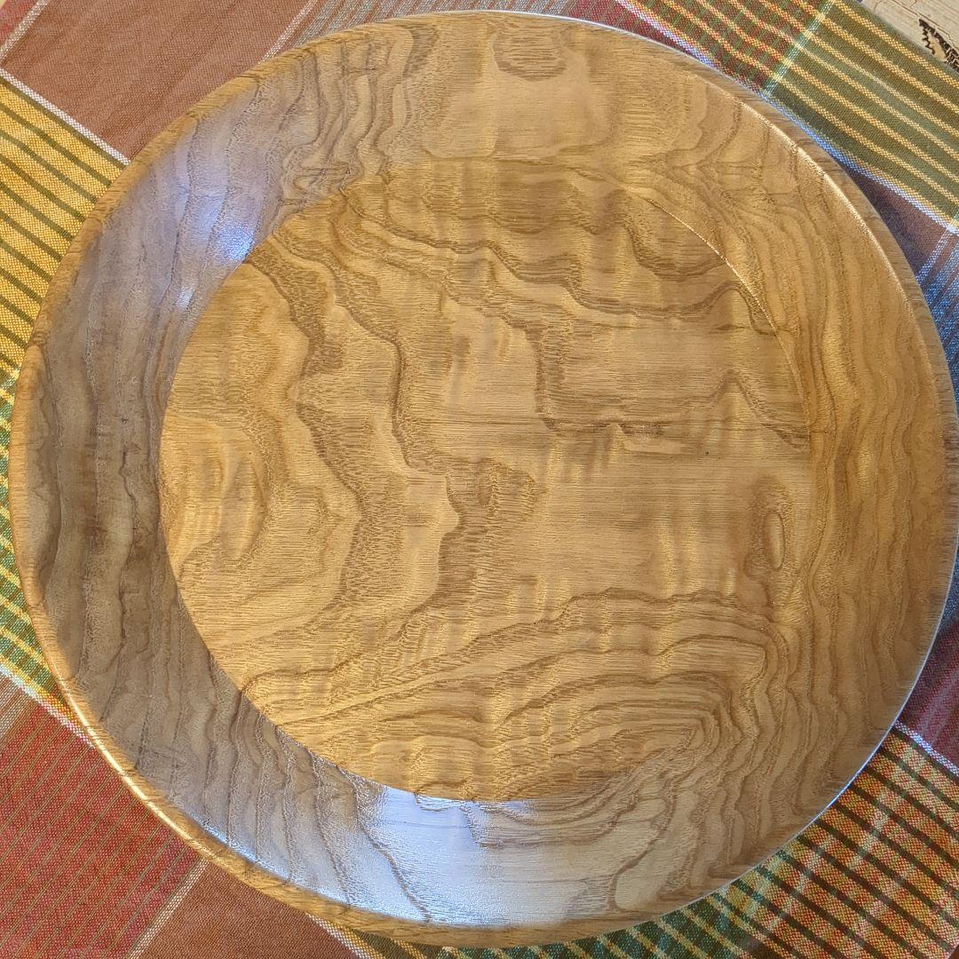 くり　大皿②手作り木工