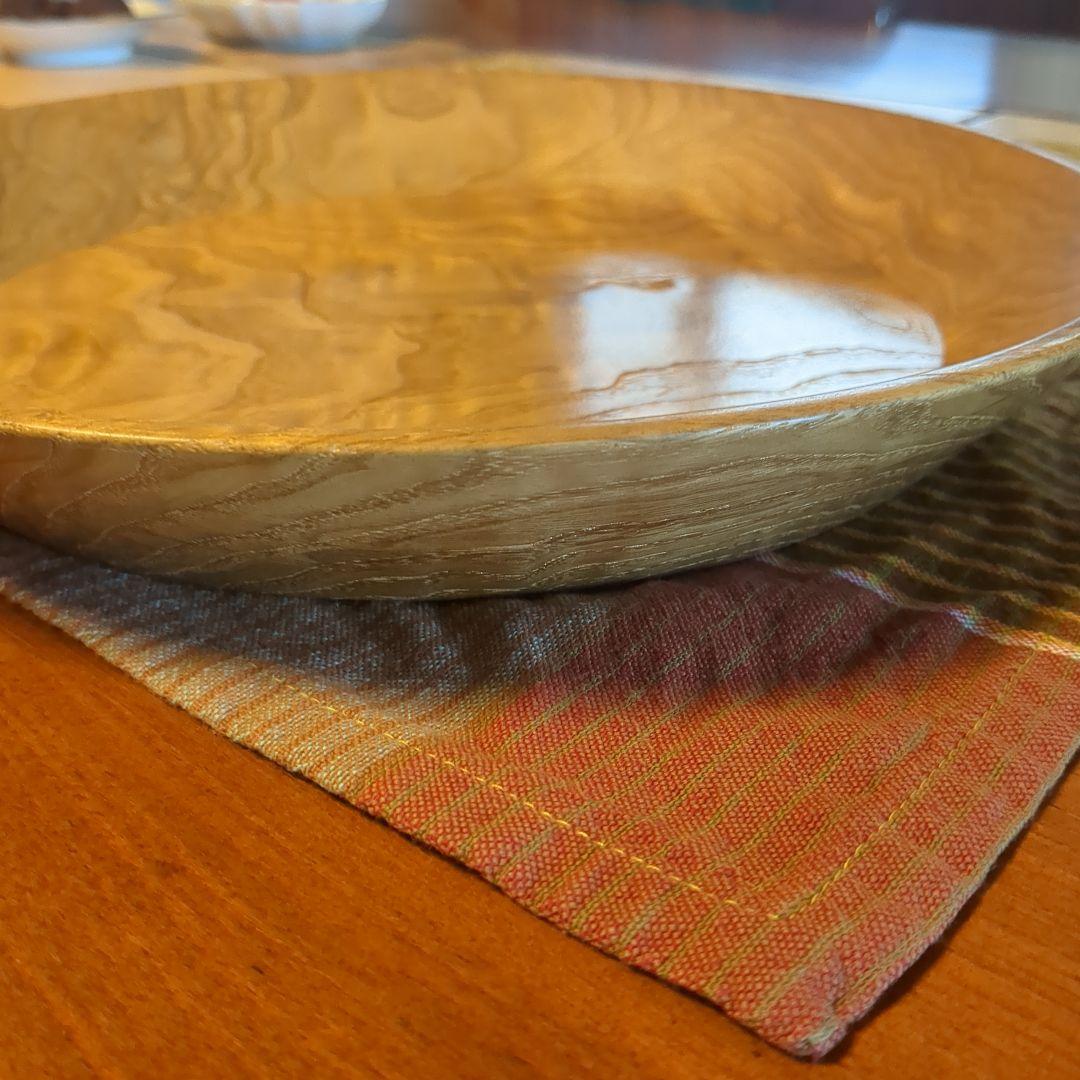 くり　大皿②手作り木工