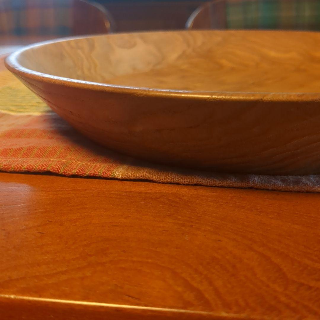 くり　大皿②手作り木工