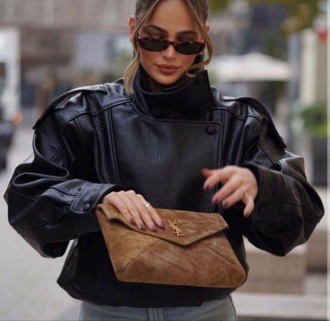 【完売品】ZARA ザラ フェイクレザージャケット⭐︎ブラックM