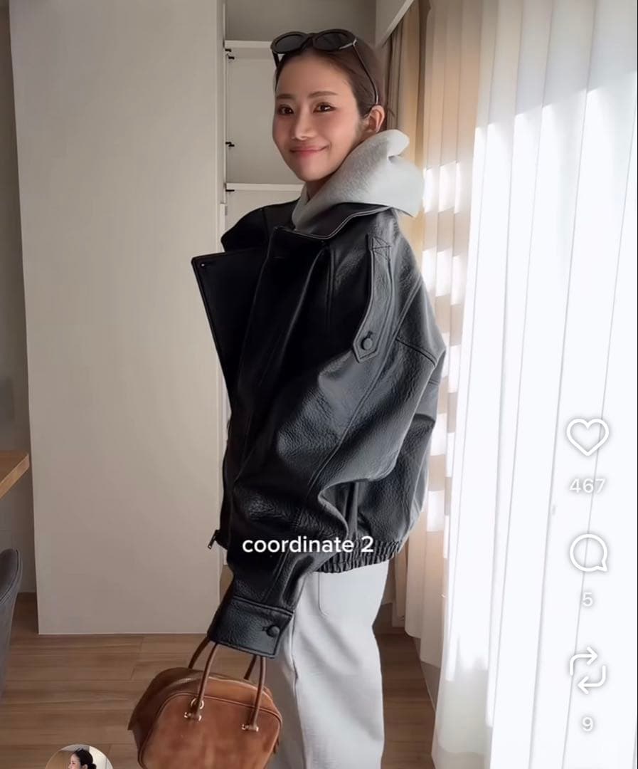 【完売品】ZARA ザラ フェイクレザージャケット⭐︎ブラックM