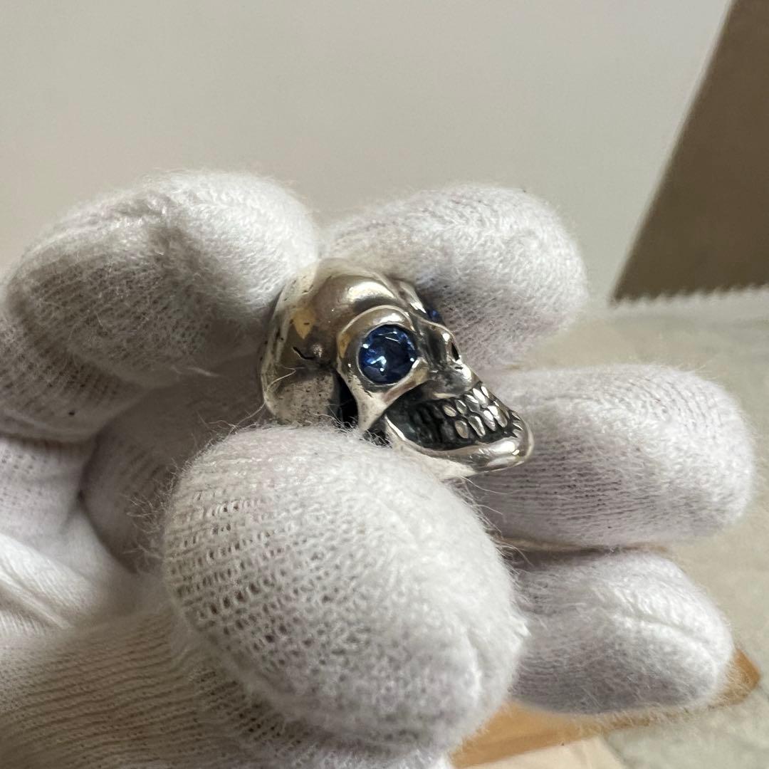 美品 ビルウォールレザー ストーンアイ ゴールドサダー スカルビーズ 2個セット