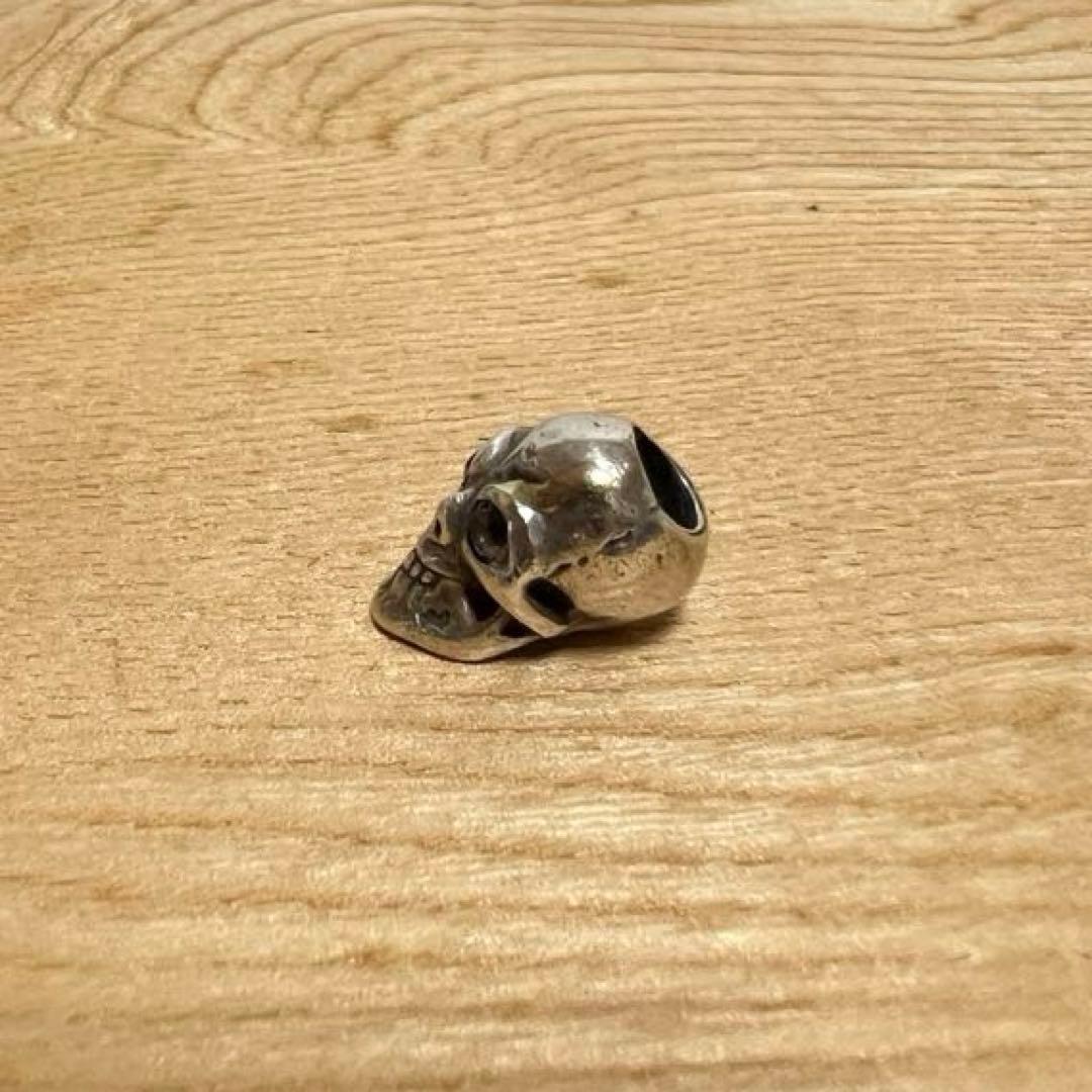 美品 ビルウォールレザー ストーンアイ ゴールドサダー スカルビーズ 2個セット