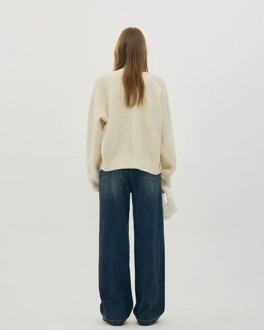 Low classic ブルーワイドレッグデニム