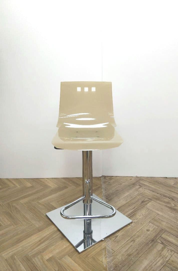 回転 昇降式カウンタースツール アクリルチェア カウンターチェア バーチェア