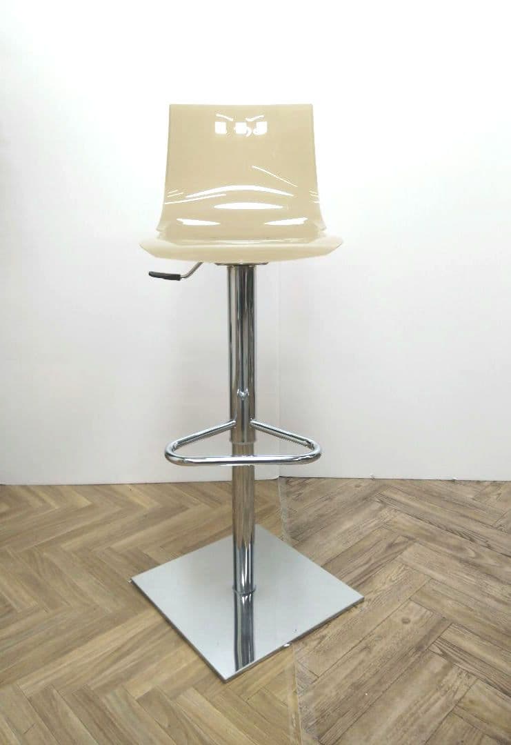 回転 昇降式カウンタースツール アクリルチェア カウンターチェア バーチェア