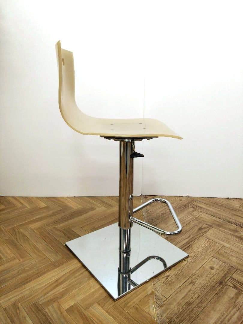 回転 昇降式カウンタースツール アクリルチェア カウンターチェア バーチェア