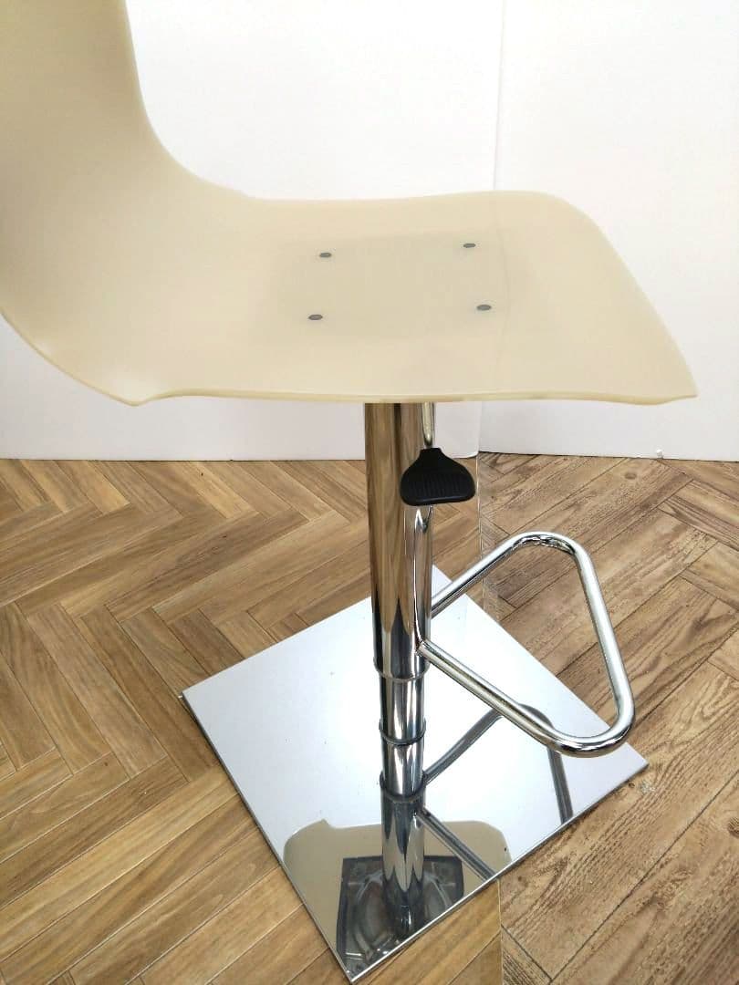 回転 昇降式カウンタースツール アクリルチェア カウンターチェア バーチェア