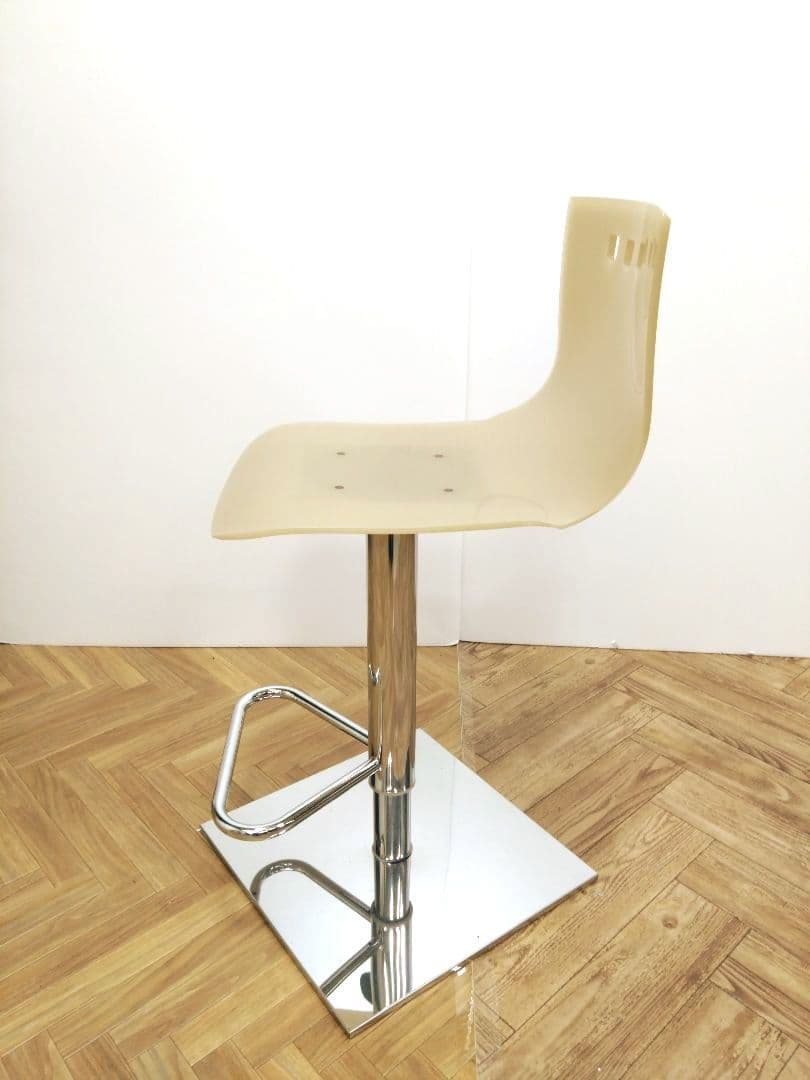 回転 昇降式カウンタースツール アクリルチェア カウンターチェア バーチェア