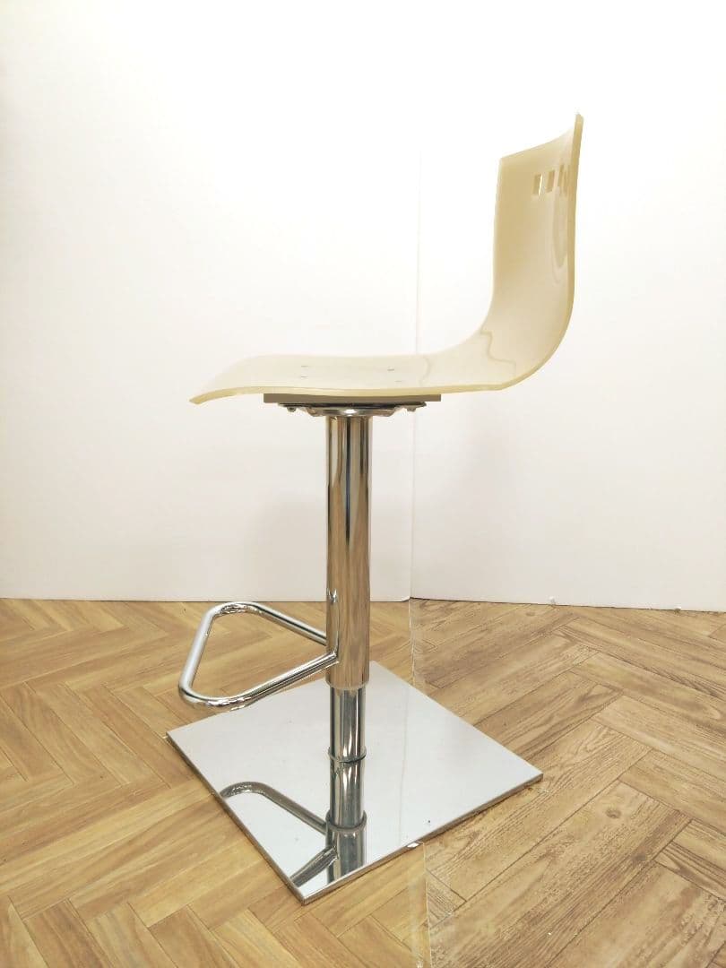 回転 昇降式カウンタースツール アクリルチェア カウンターチェア バーチェア