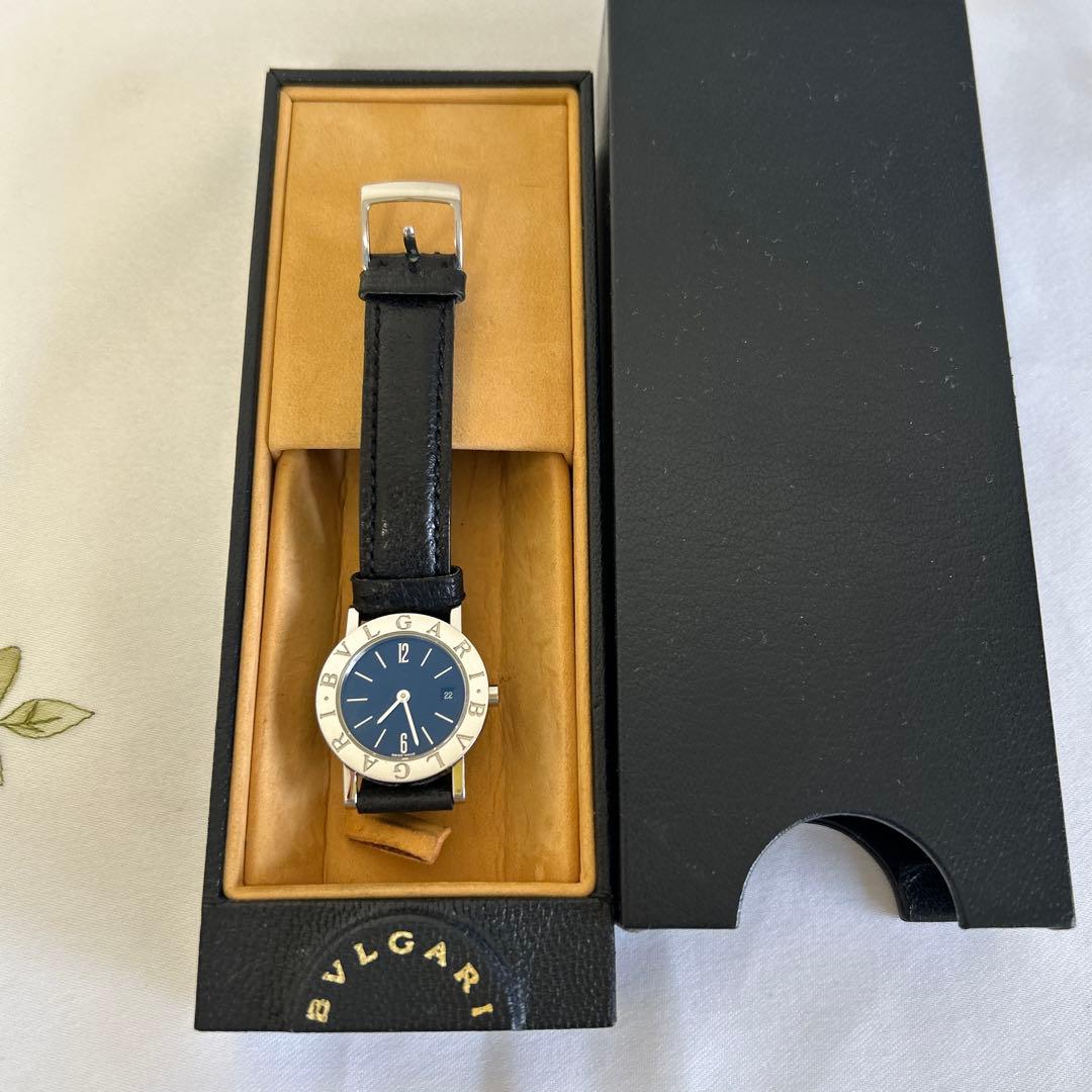 最終値下げ✨美品BVLGARI アナログ腕時計ネイビー