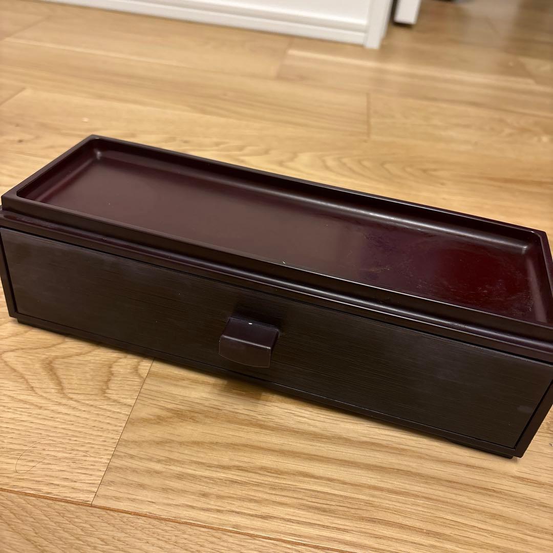 ダークブラウン引き出し式保存容器　カトラリーケース　8個まとめ売り