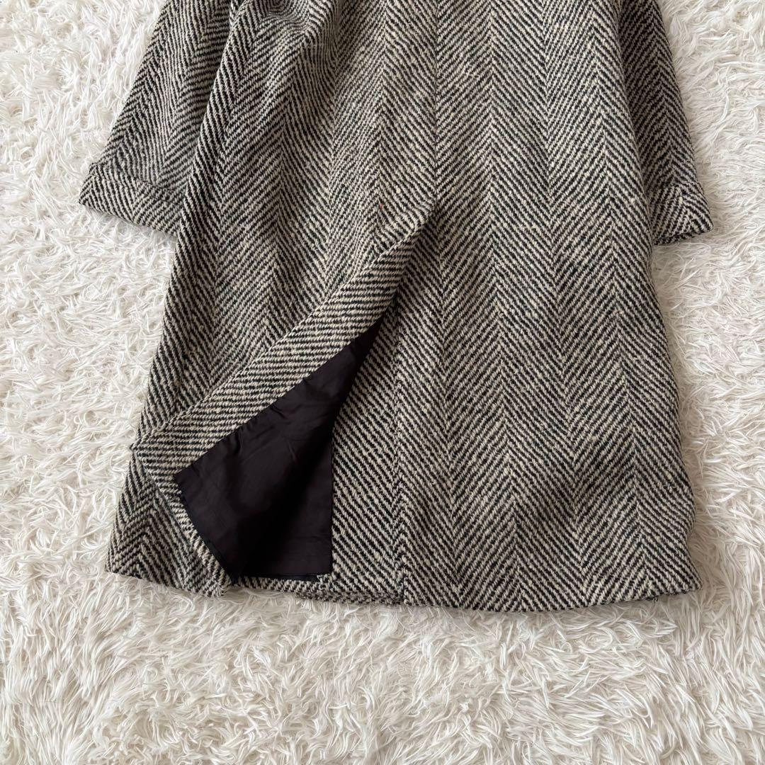 美品✨ アクアスキュータム ウールコート チェスターコート ヘリンボーン