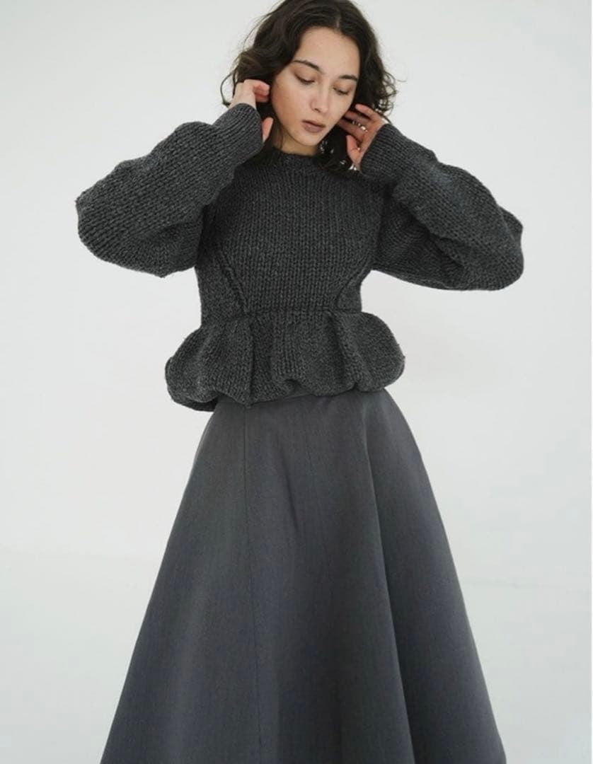 CLANE PEPLUM HAND KNIT TOPS サイズ1