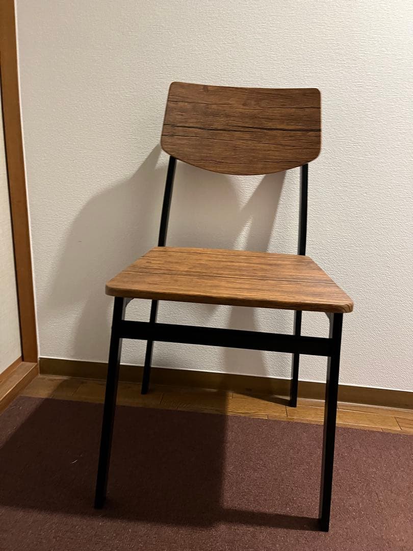 シンプルモダン木製チェア　4脚セット