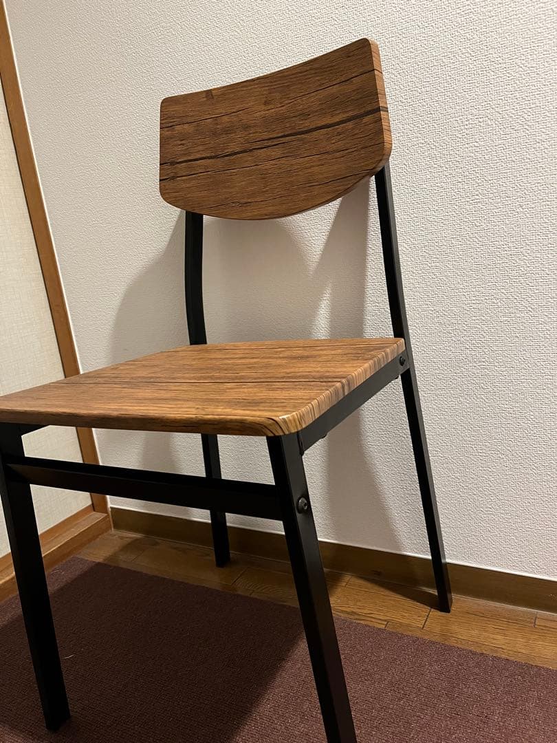 シンプルモダン木製チェア　4脚セット