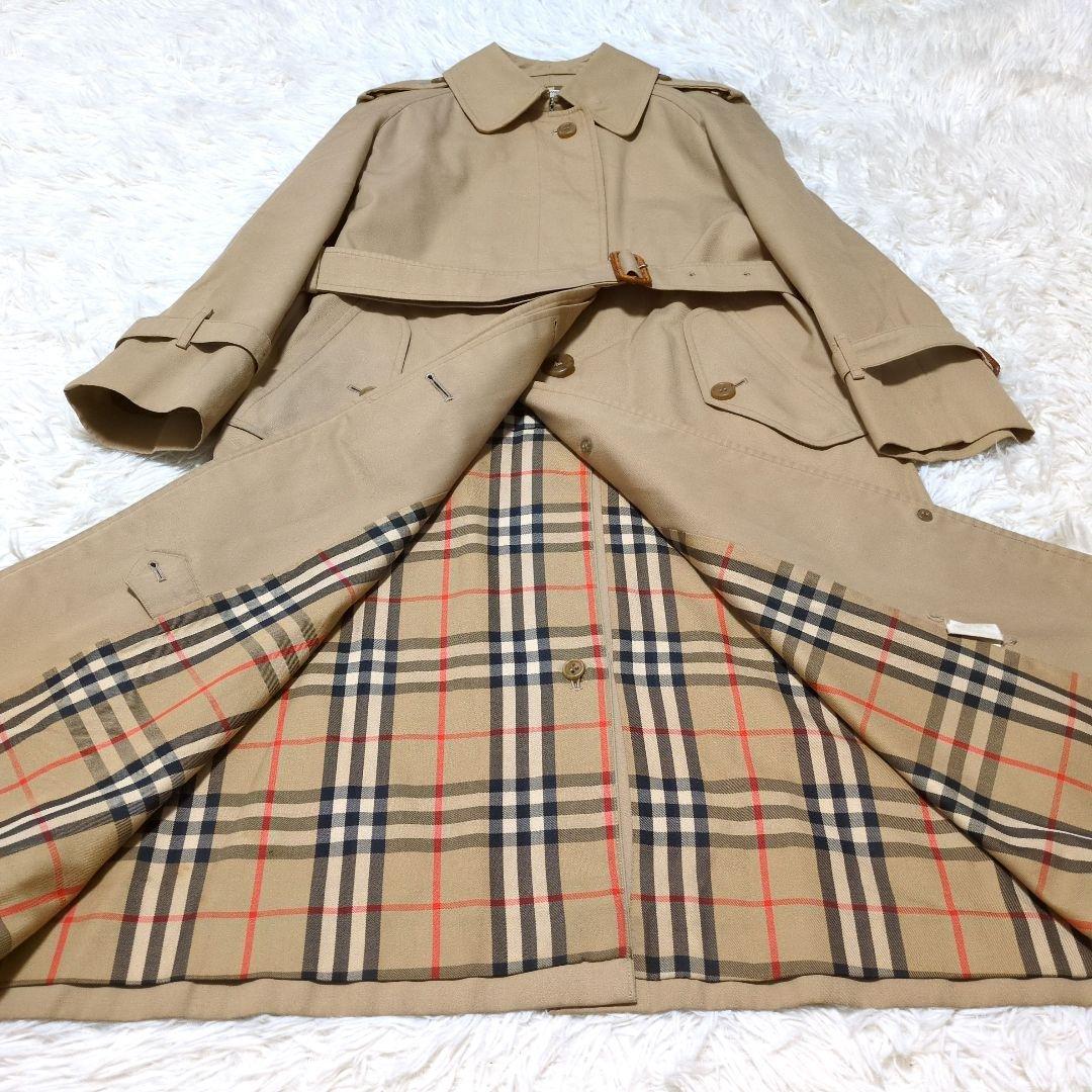 Burberry　ステンカラーコート ノバチェック　ベージュ