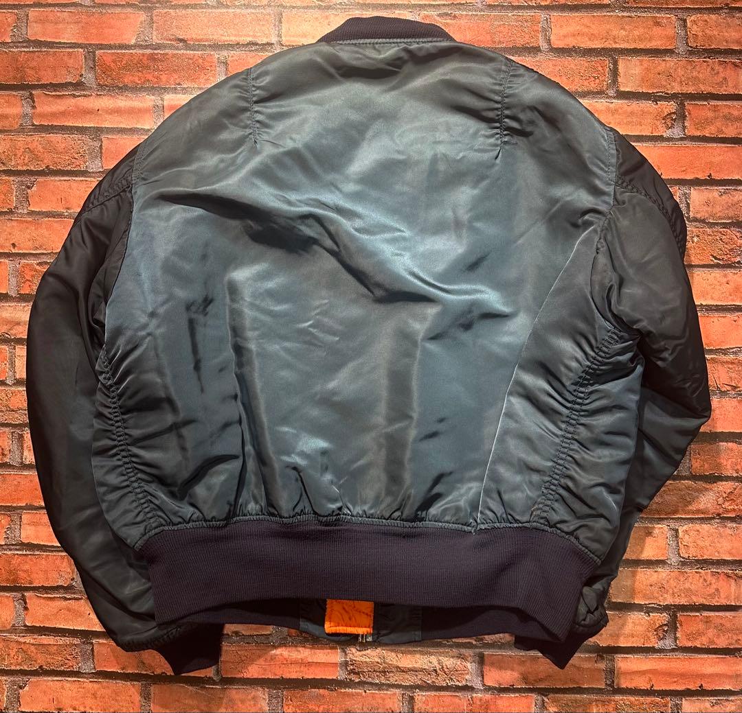 週末限定値下げALPHA 90s USA MA-1 L ネイビー