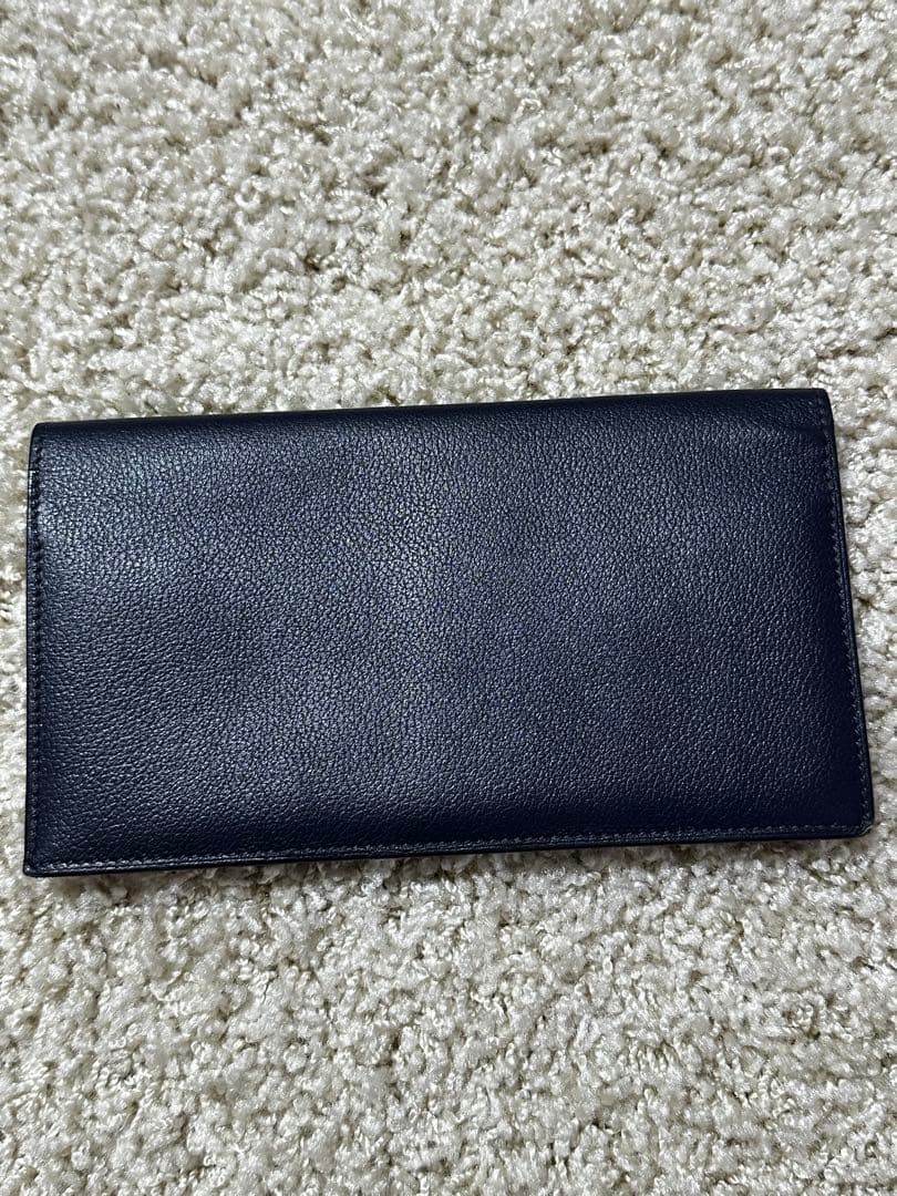 HERMES ネイビー レザー 長財布
