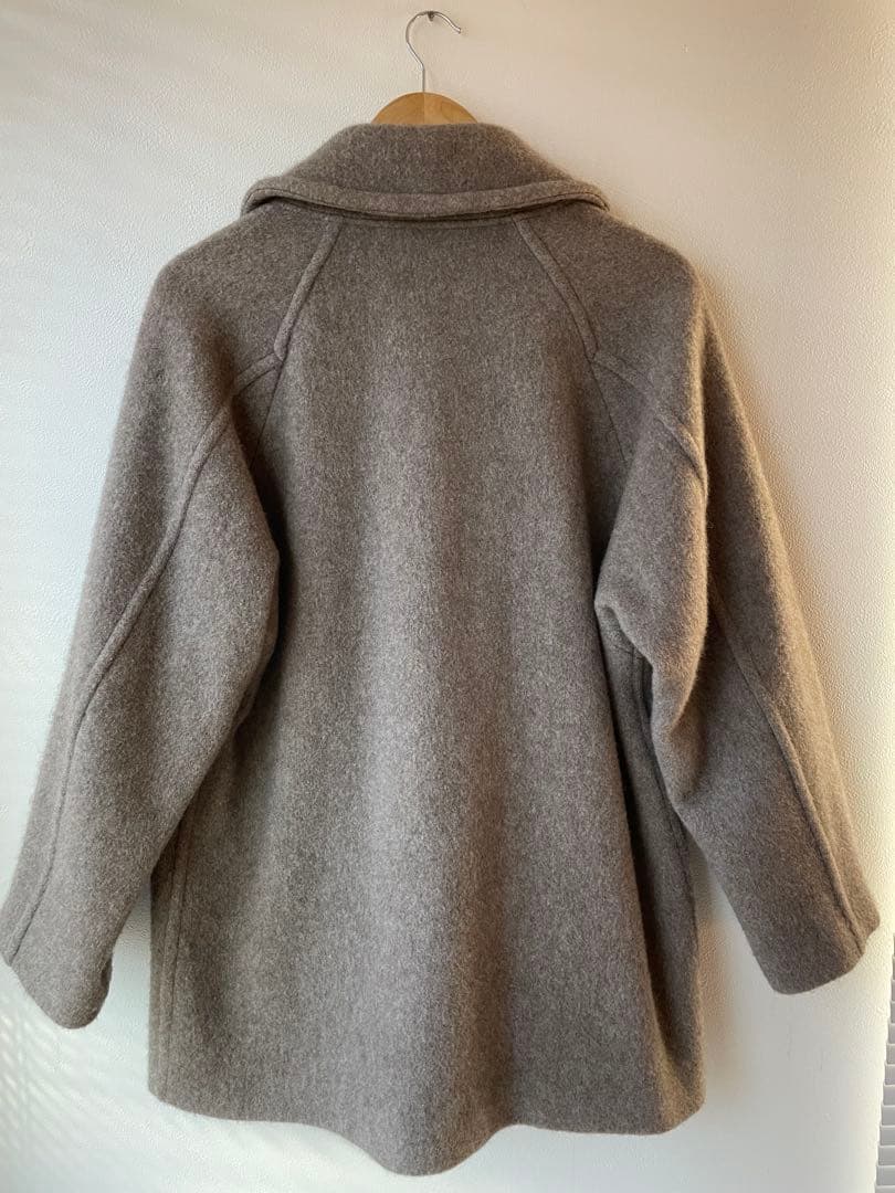 COMOLI ヤクウールショールカラーコート