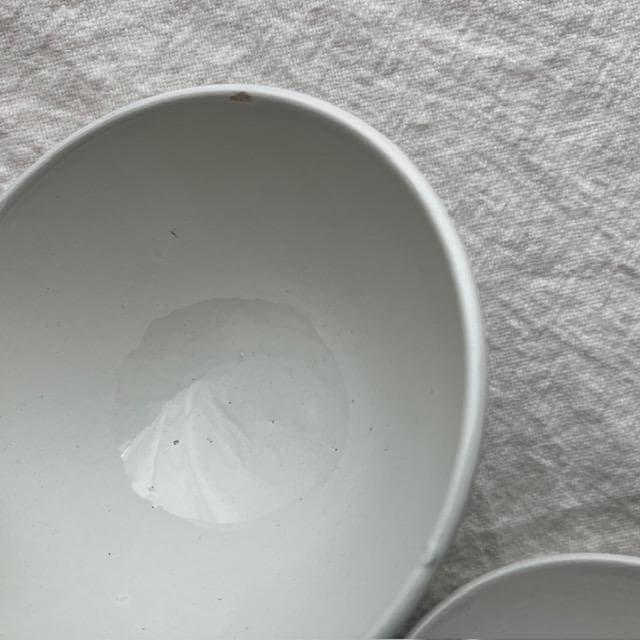 レア◆2コ◆ショワジールロワ小ぶりなカフェオレボウル白＃サルグミンヌオクトゴナル