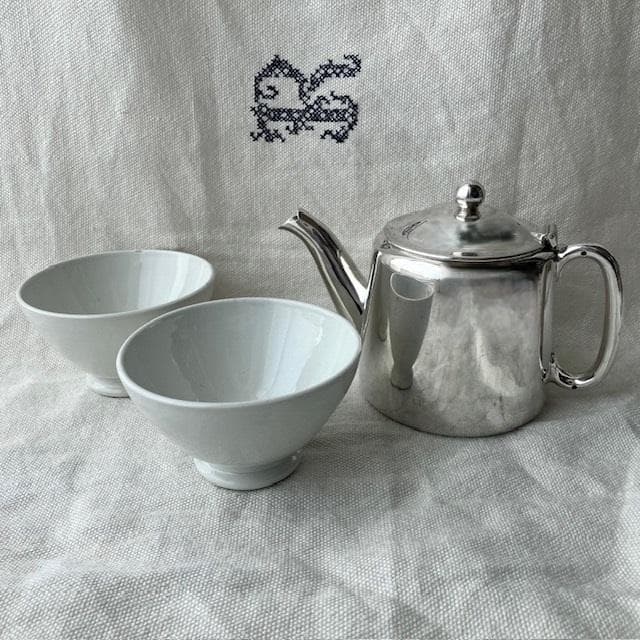 レア◆2コ◆ショワジールロワ小ぶりなカフェオレボウル白＃サルグミンヌオクトゴナル