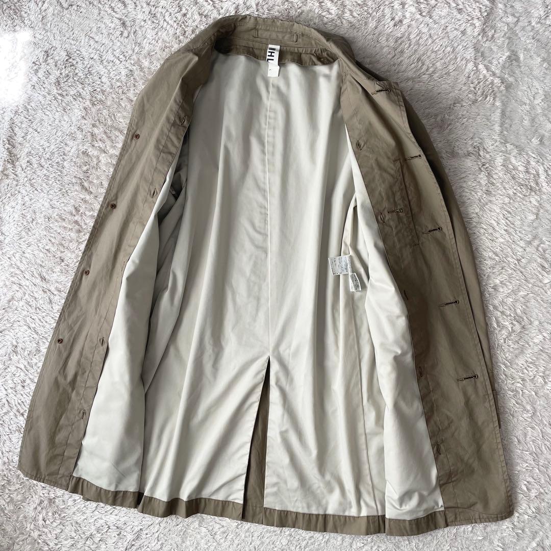 エムエイチエル 美品 MHL ダウンライナー ステンカラーコート L ベージュ