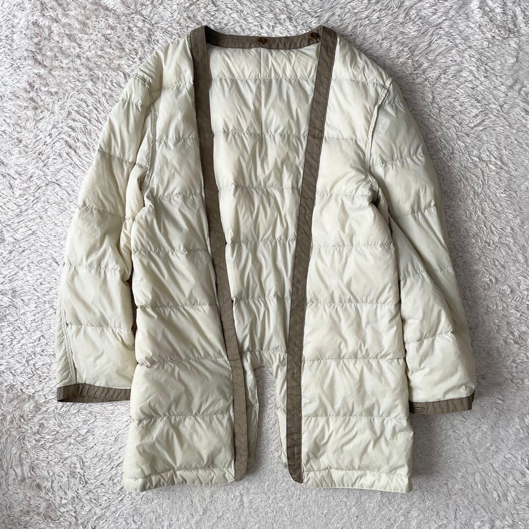 エムエイチエル 美品 MHL ダウンライナー ステンカラーコート L ベージュ