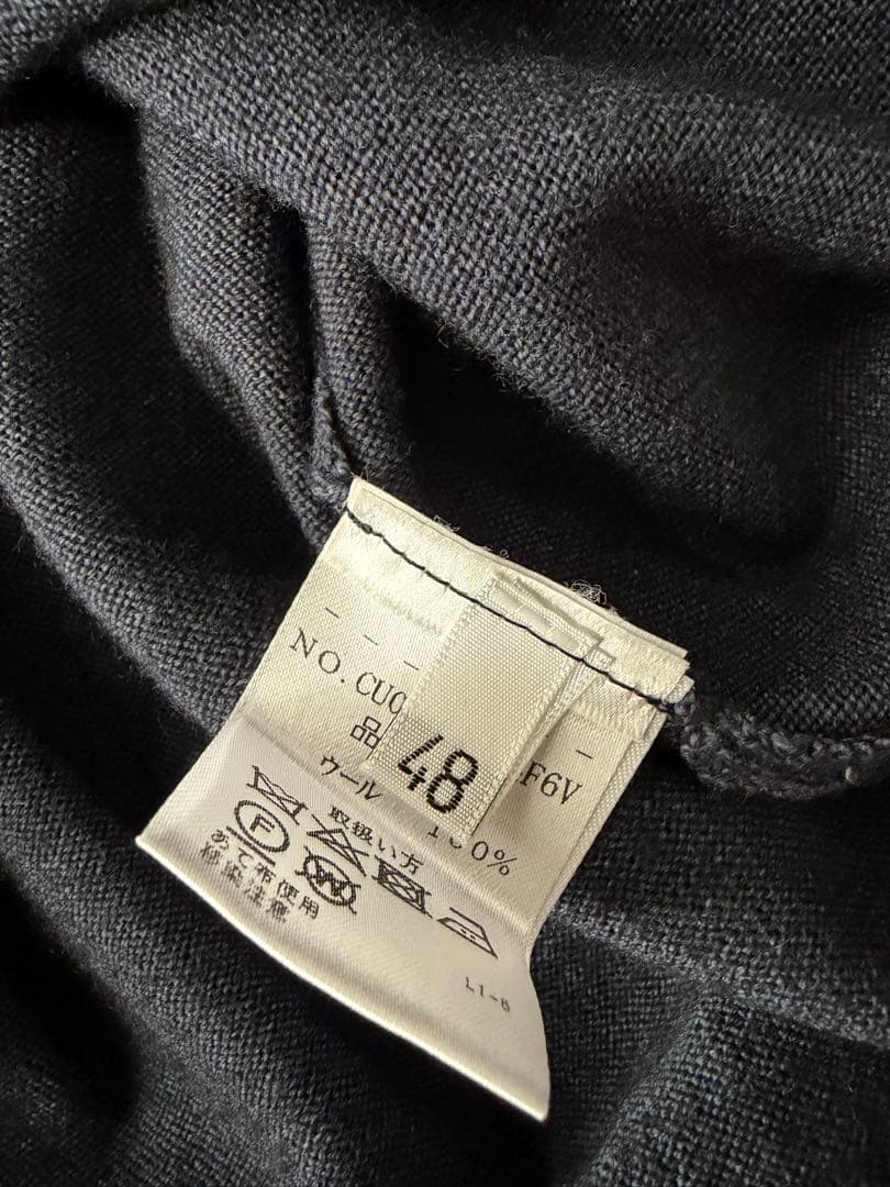 Cruciani カーディガン Vネック ウール 48 ネイビー