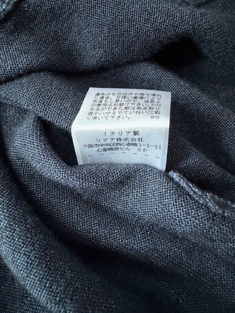 Cruciani カーディガン Vネック ウール 48 ネイビー